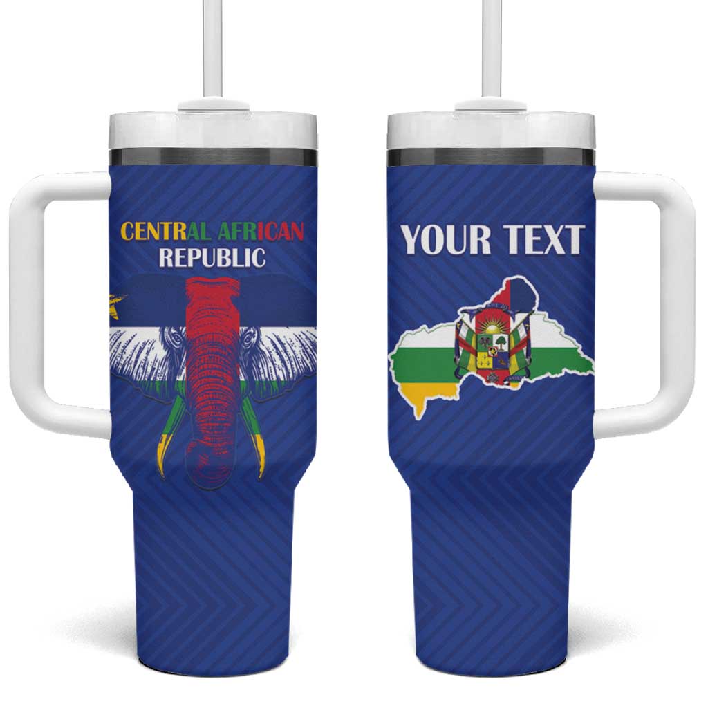 Custom Central African Republic Football Tumbler With Handle Go Champions - Wonder Print Shop