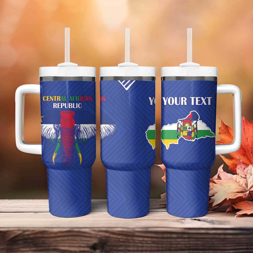 Custom Central African Republic Football Tumbler With Handle Go Champions - Wonder Print Shop