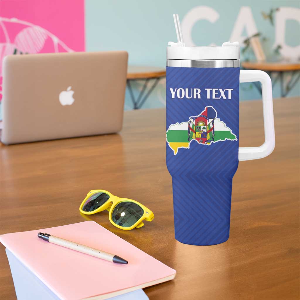 Custom Central African Republic Football Tumbler With Handle Go Champions - Wonder Print Shop