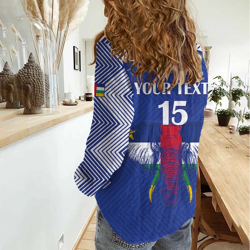 Custom Central African Republic Football Women Casual Shirt Go Champions - Wonder Print Shop