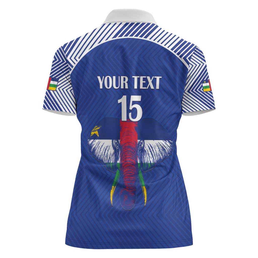 Custom Central African Republic Football Women Polo Shirt Go Champions - Wonder Print Shop