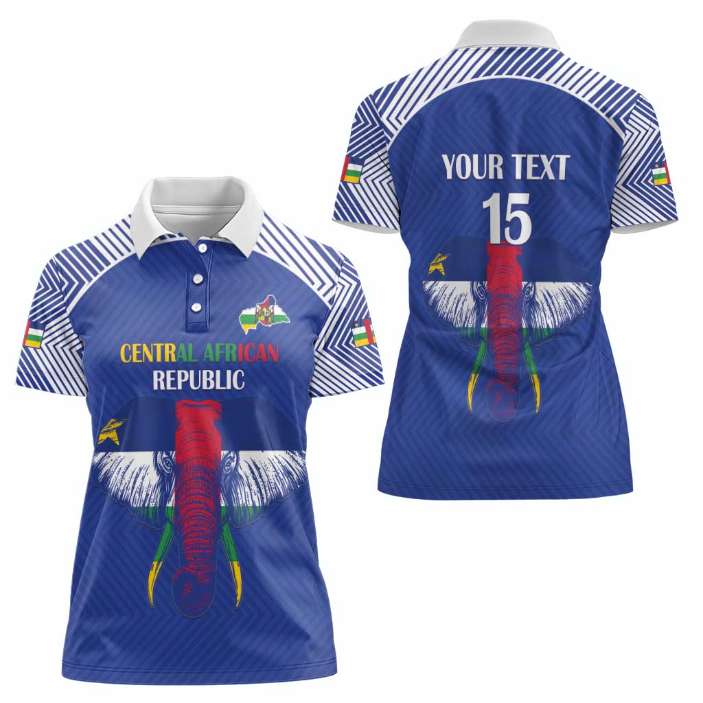 Custom Central African Republic Football Women Polo Shirt Go Champions - Wonder Print Shop