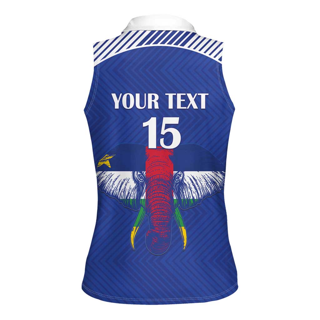 Custom Central African Republic Football Women Sleeveless Polo Shirt Go Champions - Wonder Print Shop