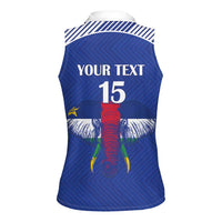Custom Central African Republic Football Women Sleeveless Polo Shirt Go Champions - Wonder Print Shop