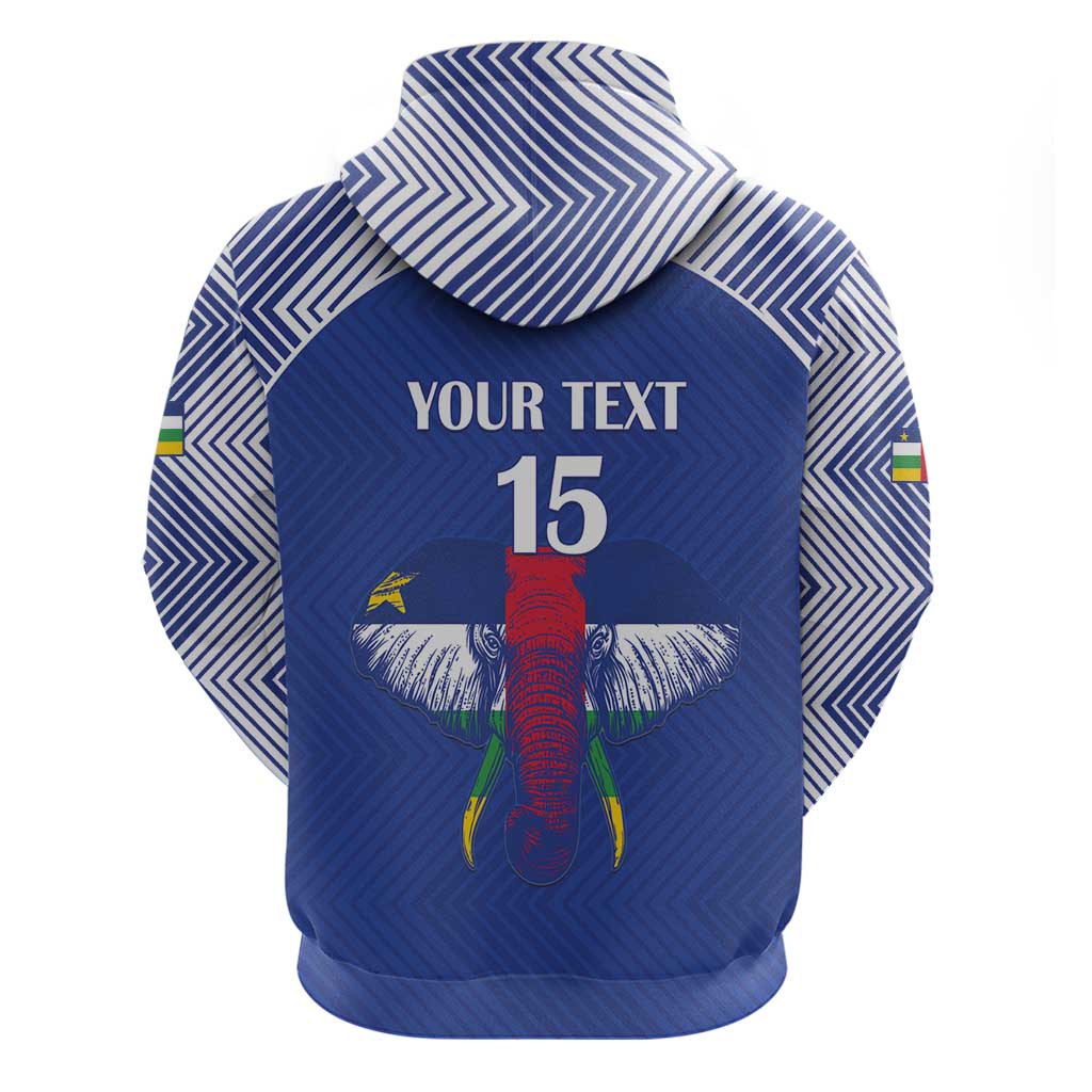 Custom Central African Republic Football Zip Hoodie Go Champions - Wonder Print Shop