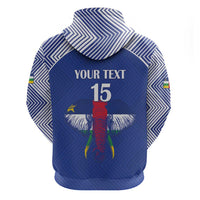 Custom Central African Republic Football Zip Hoodie Go Champions - Wonder Print Shop