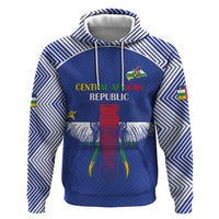Custom Central African Republic Football Zip Hoodie Go Champions - Wonder Print Shop