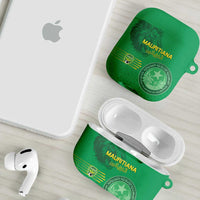 Mauritania Football AirPods Case Coat Of Arms With Islamic Pattern - Wonder Print Shop