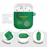Mauritania Football AirPods Case Coat Of Arms With Islamic Pattern - Wonder Print Shop