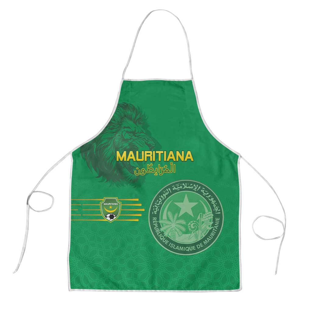 Mauritania Football Apron Coat Of Arms With Islamic Pattern - Wonder Print Shop