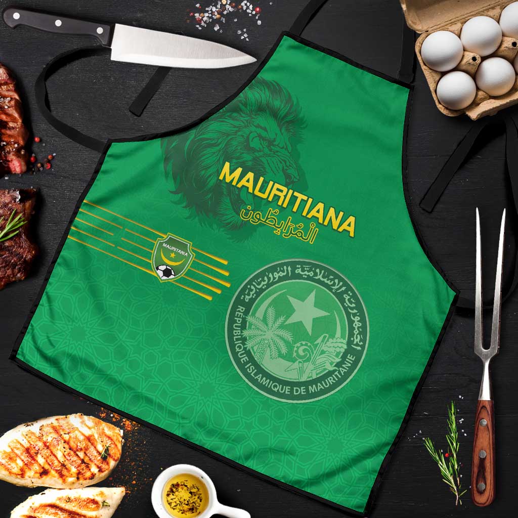 Mauritania Football Apron Coat Of Arms With Islamic Pattern - Wonder Print Shop