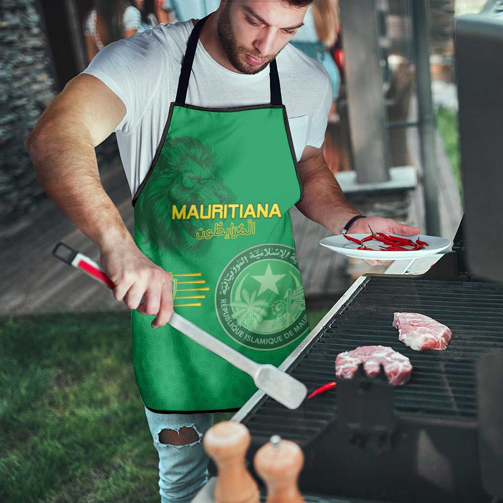 Mauritania Football Apron Coat Of Arms With Islamic Pattern - Wonder Print Shop