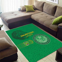 Mauritania Football Area Rug Coat Of Arms With Islamic Pattern - Wonder Print Shop