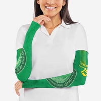 Mauritania Football Arm Sleeves Coat Of Arms With Islamic Pattern - Wonder Print Shop