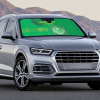 Mauritania Football Auto Sun Shade Coat Of Arms With Islamic Pattern - Wonder Print Shop