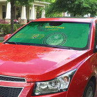 Mauritania Football Auto Sun Shade Coat Of Arms With Islamic Pattern - Wonder Print Shop