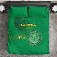 Mauritania Football Bedding Set Coat Of Arms With Islamic Pattern - Wonder Print Shop
