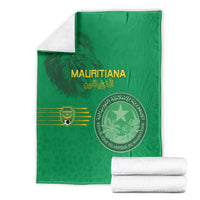 Mauritania Football Blanket Coat Of Arms With Islamic Pattern - Wonder Print Shop