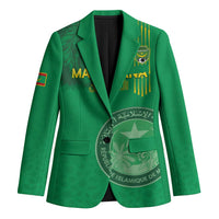 Custom Mauritania Football Blazer Coat Of Arms With Islamic Pattern - Wonder Print Shop