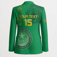 Custom Mauritania Football Blazer Coat Of Arms With Islamic Pattern - Wonder Print Shop