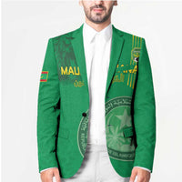 Custom Mauritania Football Blazer Coat Of Arms With Islamic Pattern - Wonder Print Shop