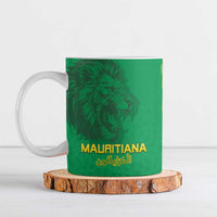 Custom Mauritania Football Ceramic Mug Coat Of Arms With Islamic Pattern - Wonder Print Shop
