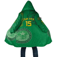 Custom Mauritania Football Cloak Coat Of Arms With Islamic Pattern - Wonder Print Shop