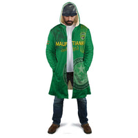 Custom Mauritania Football Cloak Coat Of Arms With Islamic Pattern - Wonder Print Shop