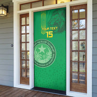 Mauritania Football Door Cover Coat Of Arms With Islamic Pattern - Wonder Print Shop