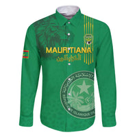 Custom Mauritania Football Family Matching Long Sleeve Bodycon Dress and Hawaiian Shirt Coat Of Arms With Islamic Pattern - Wonder Print Shop
