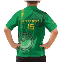 Custom Mauritania Football Family Matching Mermaid Dress and Hawaiian Shirt Coat Of Arms With Islamic Pattern - Wonder Print Shop