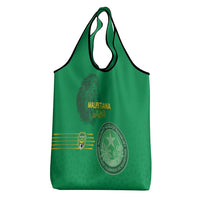 Mauritania Football Grocery Bag Coat Of Arms With Islamic Pattern - Wonder Print Shop