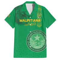 Custom Mauritania Football Hawaiian Shirt Coat Of Arms With Islamic Pattern - Wonder Print Shop