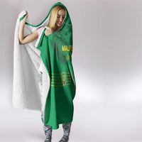 Mauritania Football Hooded Blanket Coat Of Arms With Islamic Pattern - Wonder Print Shop