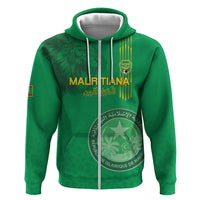 Custom Mauritania Football Hoodie Coat Of Arms With Islamic Pattern - Wonder Print Shop