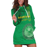 Custom Mauritania Football Hoodie Dress Coat Of Arms With Islamic Pattern - Wonder Print Shop