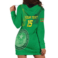 Custom Mauritania Football Hoodie Dress Coat Of Arms With Islamic Pattern - Wonder Print Shop