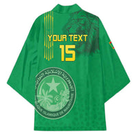 Custom Mauritania Football Kimono Coat Of Arms With Islamic Pattern - Wonder Print Shop