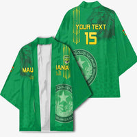 Custom Mauritania Football Kimono Coat Of Arms With Islamic Pattern - Wonder Print Shop