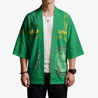 Custom Mauritania Football Kimono Coat Of Arms With Islamic Pattern - Wonder Print Shop