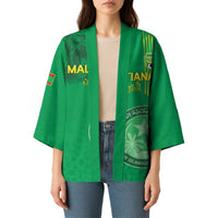 Custom Mauritania Football Kimono Coat Of Arms With Islamic Pattern - Wonder Print Shop