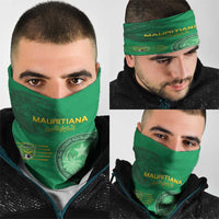 Mauritania Football Neck Gaiter Coat Of Arms With Islamic Pattern LT15