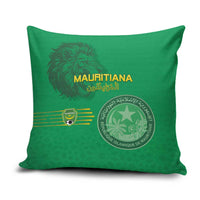 Mauritania Football Pillow Cover Coat Of Arms With Islamic Pattern - Wonder Print Shop