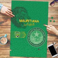 Mauritania Football Puzzle Coat Of Arms With Islamic Pattern - Wonder Print Shop