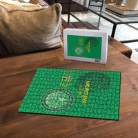 Mauritania Football Puzzle Coat Of Arms With Islamic Pattern - Wonder Print Shop
