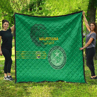 Mauritania Football Quilt Coat Of Arms With Islamic Pattern - Wonder Print Shop