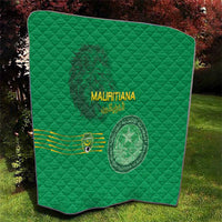 Mauritania Football Quilt Coat Of Arms With Islamic Pattern - Wonder Print Shop