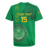 Custom Mauritania Football Rugby Jersey Coat Of Arms With Islamic Pattern - Wonder Print Shop