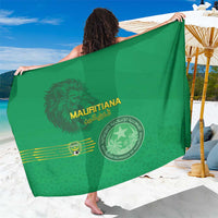 Mauritania Football Sarong Coat Of Arms With Islamic Pattern - Wonder Print Shop