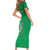 Custom Mauritania Football Short Sleeve Bodycon Dress Coat Of Arms With Islamic Pattern - Wonder Print Shop